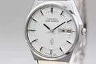 Vintage 1977 SEIKO King Quartz 4823-8120 Silver Day/Date Kanji Men's Watch JAPAN