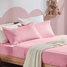 Queen Bed Sheets Set 4-Piece - Super Soft Cute Sheet Set with Flat Sheet, F...
