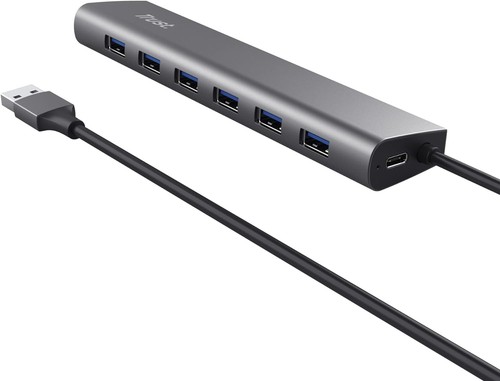 Trust Halyx 7 Port USB Hub 3.2 Gen 1, Slim Adapter with USB-C Power Port, Fast 5 - 第 9/10 張圖片