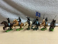 Vintage 1971 Set of 6 Britains Deetail Blue Union Civil War Cavalry: ENGLAND
