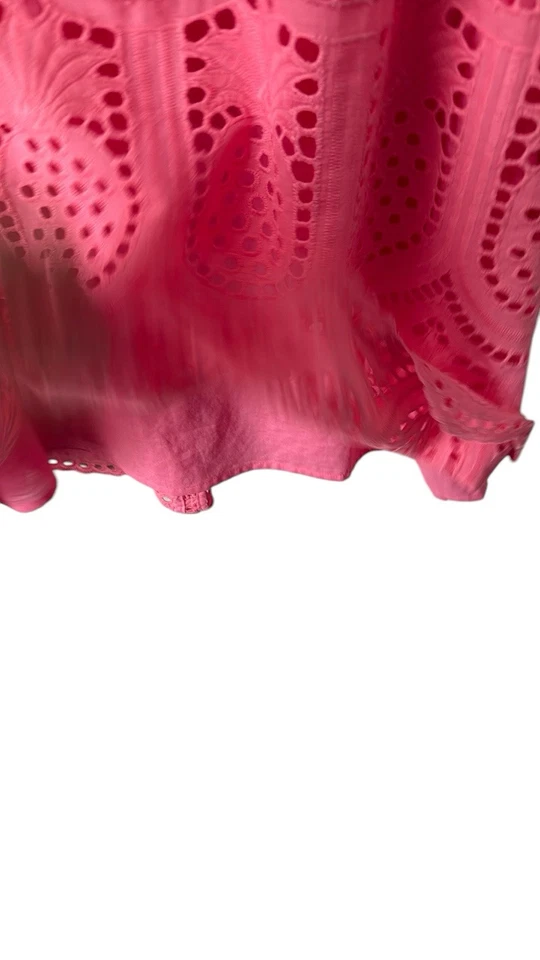 Talbots Eyelet Pineapple Scoop Neck Dress Size 10P - Image 4 of 4