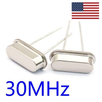 10PCS HC-49S 30MHz Crystal Oscillator ±20ppm Through Hole Quartz Crystal