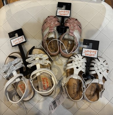 Jumping Beans Toddlers Girls Sandals Lot Of 3
