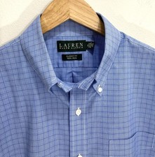Ralph Lauren Men  s Shirt Size 16-34/35 Blue Button Up
