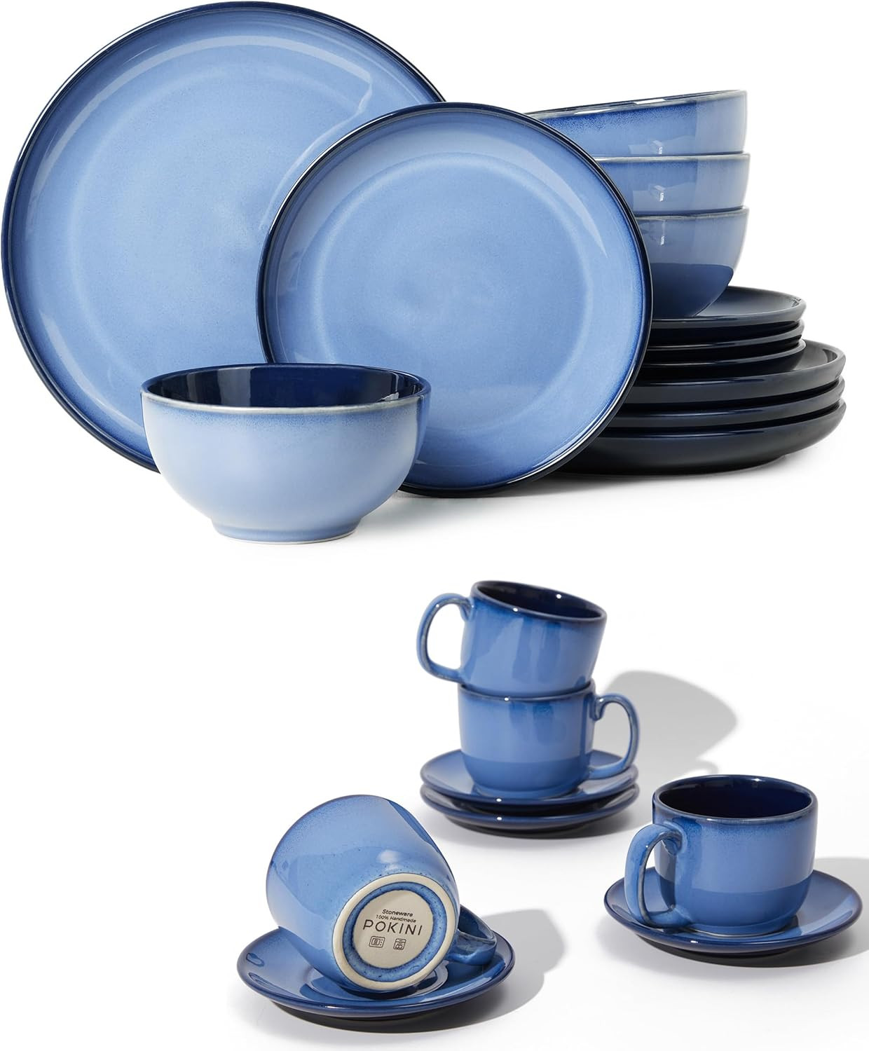 With Coffee Cups And Saucers