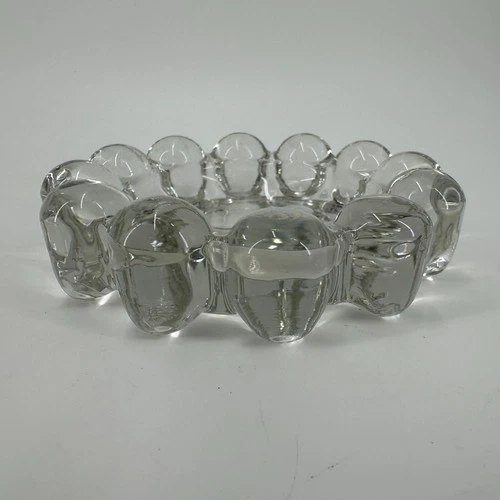 Vintage Anchor Hocking Boopie Bubble Clear Glass Ashtray/Trinket Dish MCM