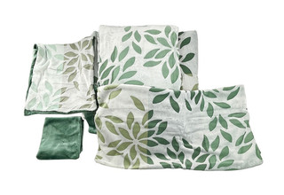 8 TLG. WENDEBETTWÄSCHE DOPPELBETT "ELEGANCE" 155 X 220 CM GRÜN SCHMUCKJAGD