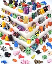 120 Pcs Mini 3D Printed Animal Set,Articulated Flexible Cute Animal Toys for Chr