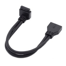 90 Degree Down Angled USB 3.0 20Pin Male To Female Mainboard Cable