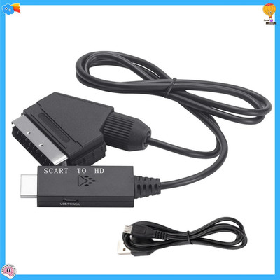 Scart to HDMI Adapter Converter Scart HDMI 1080P with Scart Input Cable HDMI Out