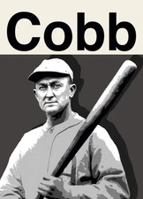 Ty Cobb Baseball Art Card - Artist Signed - 2/10