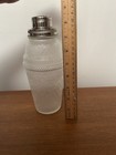 Stylish Vintage Frosted Glass Cocktail Shaker with Chrome Plated Strainer & Lid. — photo 5