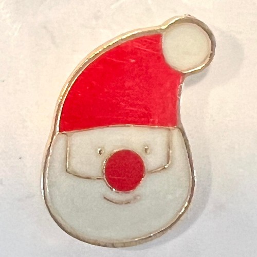 Alfileres navideños Papá Noel y árbol esmalte dorado pintado 7/8" festivo NUEVO - Imagen 2 de 4
