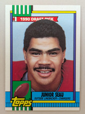 1990 Topps Junior Seau Rookie Card #381 RC HOF Chargers USC Trojans. rookie card picture