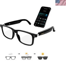 Bluetooth Smart Glasses   AI Assistant, Music, and Photochromic Lenses