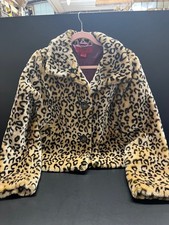 Faux fur leopard print size medium coat