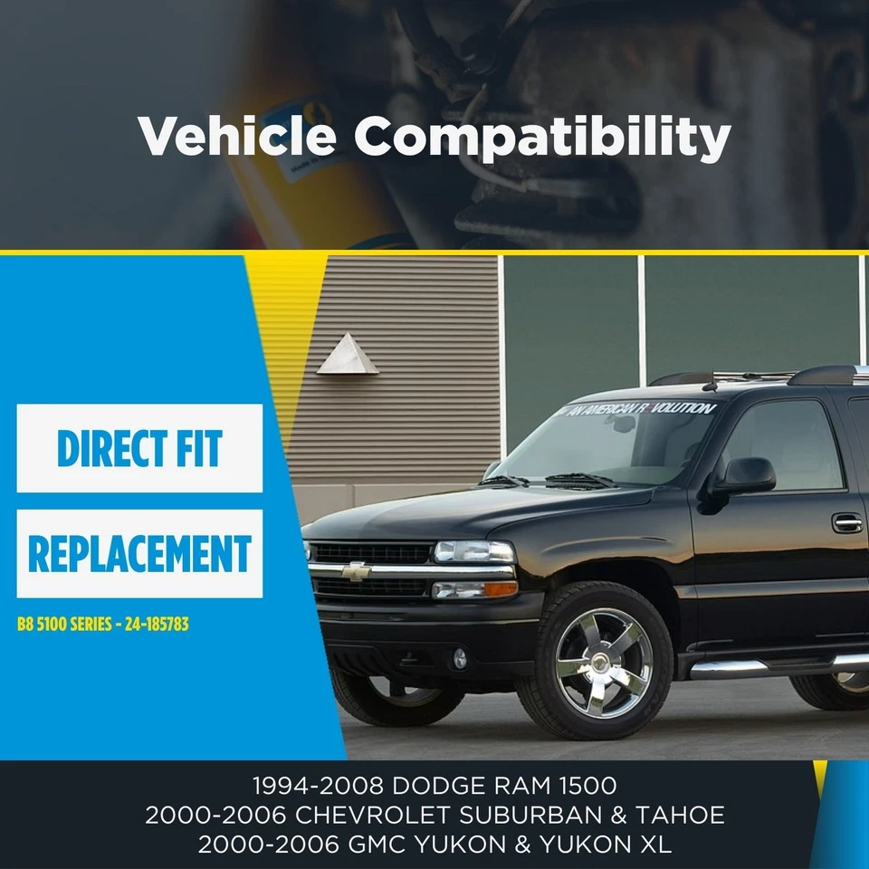 Bilstein Pair of Rear B8 5100 Shocks for 2000-2006 Chevrolet Tahoe & GMC Yukon Foto 3 de 4