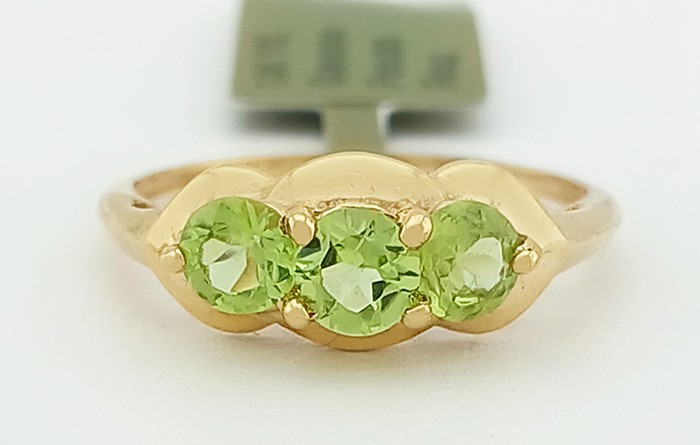 GENUINE 1.03 Cts PERIDOT RING SOLID 10K GOLD - Free Certificate Appraisal