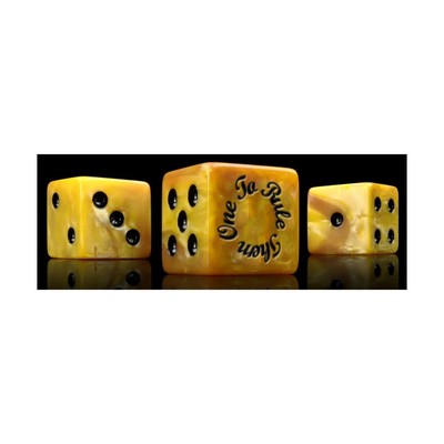Baron of Dice Fight for the Sole Ring Dice  d6 Gold Ring Square Corners (1 New