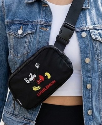 lululemon belt bag disney Parks Mickey Mouse Everywhere by New With Ta I Love Characters Interior Pockets Hold The Essentials NWT Lululemon Athletica x Disney