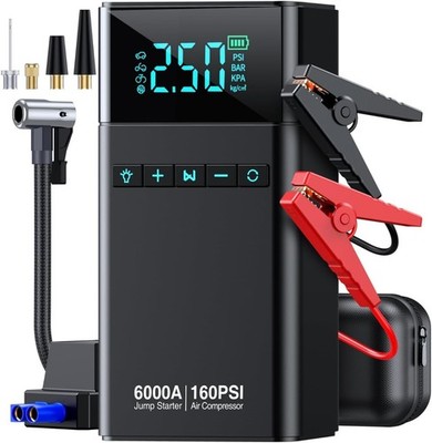 Comprehensive 10-in-1 Car Jumper Starter & Air Pump with Smart Safety Features