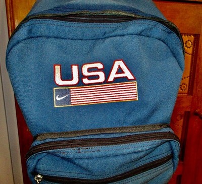 red white and blue nike backpack