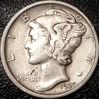 1920 Mercury Dime - XF, Minor Lamination Error - 90% Silver Winged Liberty 10C