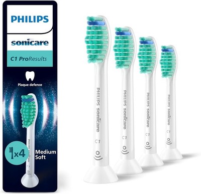 Philips Sonicare C1 ProResults, Original Ersatzbürstenköpfe, Weiß, 4er-Pack