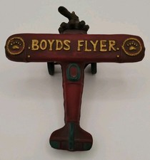 Vintage Boyds Bears Flyer "Red Baron" Cast Iron Red Propeller Plane