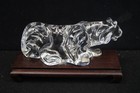 BACCARAT Crystal Crouching Tiger Figurine Paperweight W/ Base FRANCE 6" — photo 3