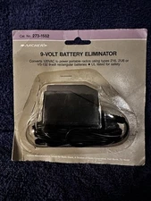 NOS Genuine Archer 273-1552 9v Battery Eliminator IP 120v 60hz 4w OP 9v 9ma