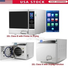 Esterilizador de vapor autoclave dental 22L clase B/esterilizador clase N secado/impresora