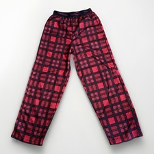 Calvin Klein YOUTH Pants Sleep/Lounge Boys Size 7/8 Plaid Fleece Soft PJ Jammies