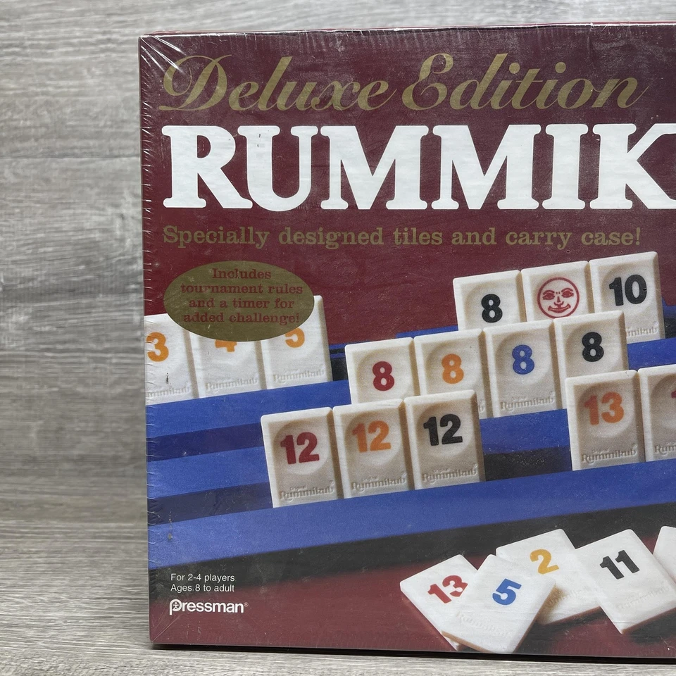 Vintage Rummikub Deluxe Edition Pressman Tile Board Game Sealed 2-4 Players 8+ - Image 2 of 4