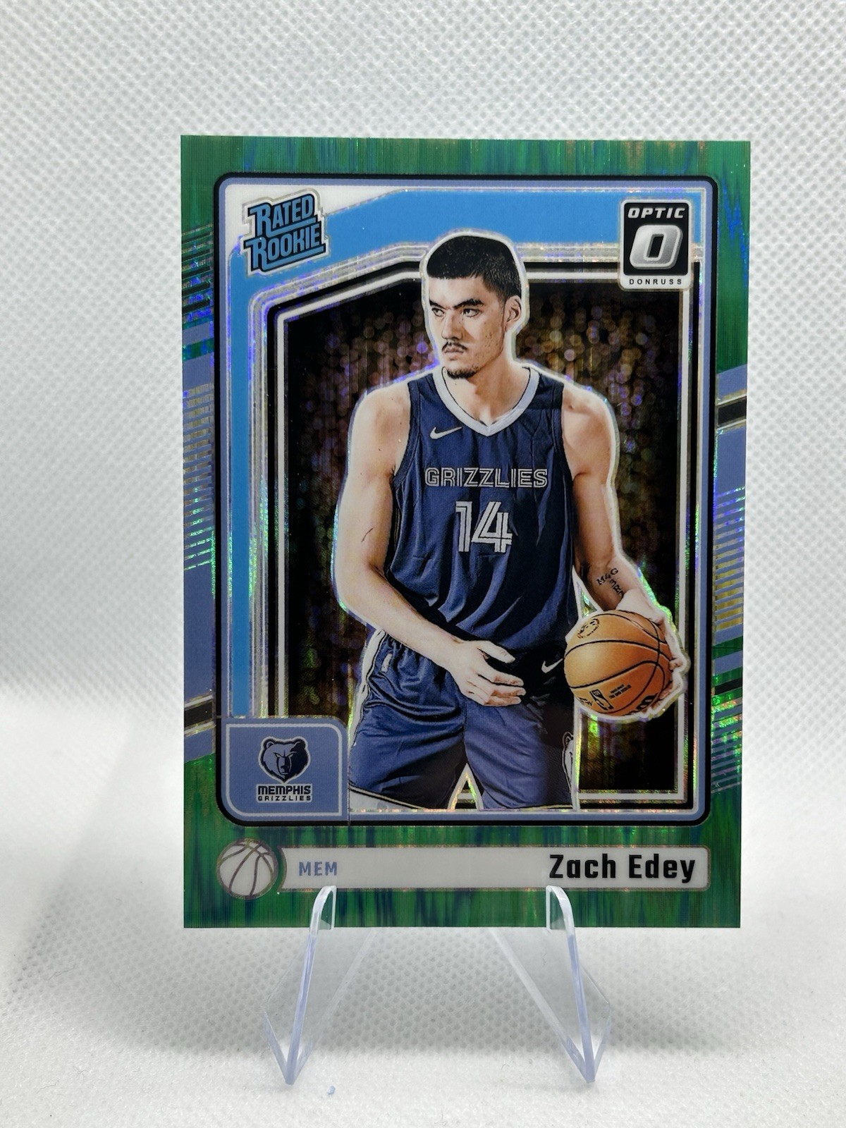 2024-25 Panini Donruss Optic Zach Edey Rated RC Lime Green /149 Grizzlies #288