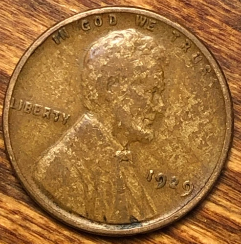1929 Lincoln Wheat Cent Monster Woody Wood Grain Improper Alloy Mix Error Penny