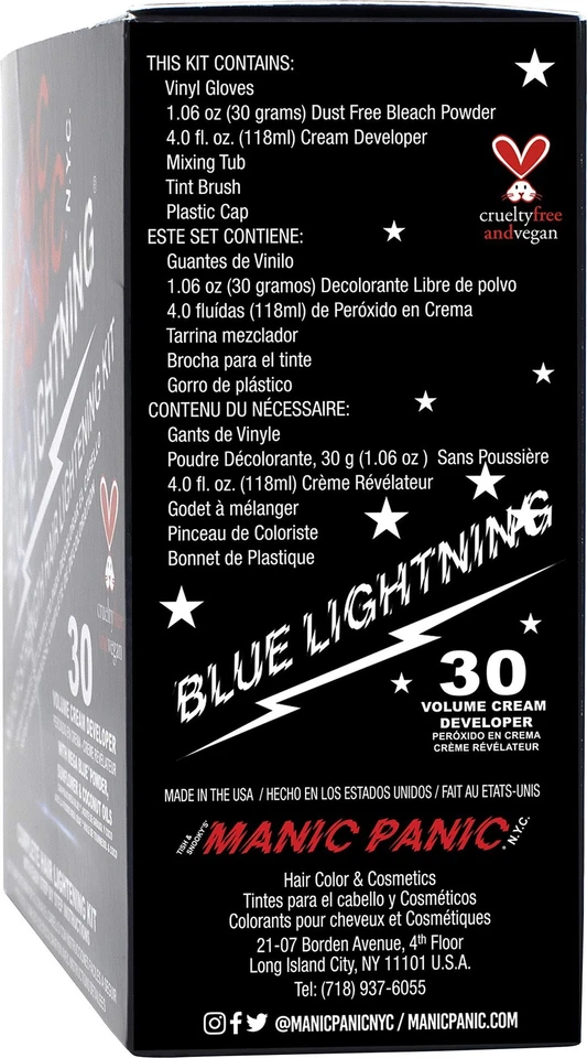 Kit de blanqueador de cabello Blue Lightning - Desarrollador de 30 volúmenes + Blanqueador en polvo Lig... Foto 3 de 4