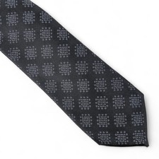 Alfani Men's Deken Geo-Print Tie Necktie Slim Modern 2 3/4" Black
