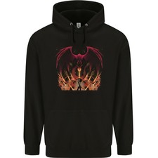 Dragon St George Crusader Knight Templar Fantasy Mens 80% Cotton Hoodie