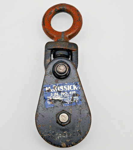 McKissick 3 Inch No. 419 2 Ton Snatch Block with Shackle for Cable Wire Rope