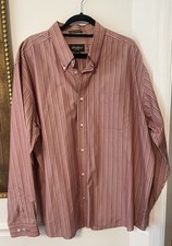 LKNEW Eddie Bauer Wrinkle Resistant Striped Long Sleeve Button Down Shirt XXL