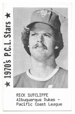 RICK SUTCLIFFE RARE 1979 Cramer 1970's PCL Stars Minor League card EX+/NM RARE