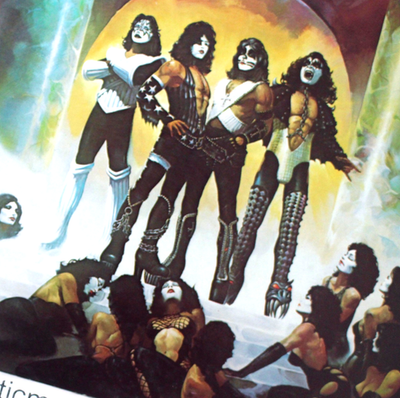 ORIGINAL 1977 RARE BAND LABEL KISS LOVE GUN VINYL LP PHOTO INSERT
