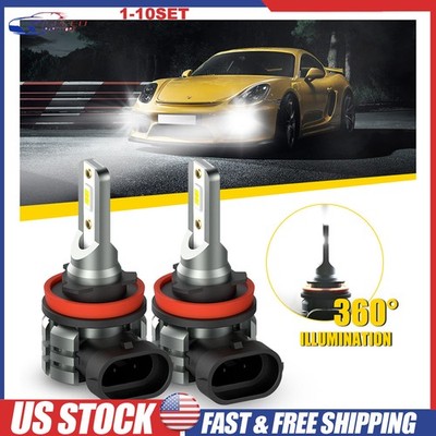 AUXITO H8 H11 LED Fog Light White Bulb Conversation 6000K High Power Lamp 2-20X
