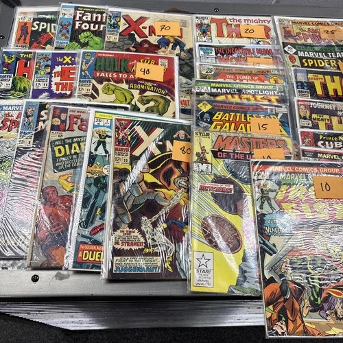 Vintage Marvel Comic Lot – 24 Issues Spider-Man, X-Men, Thor, Hulk, fantastic 4
