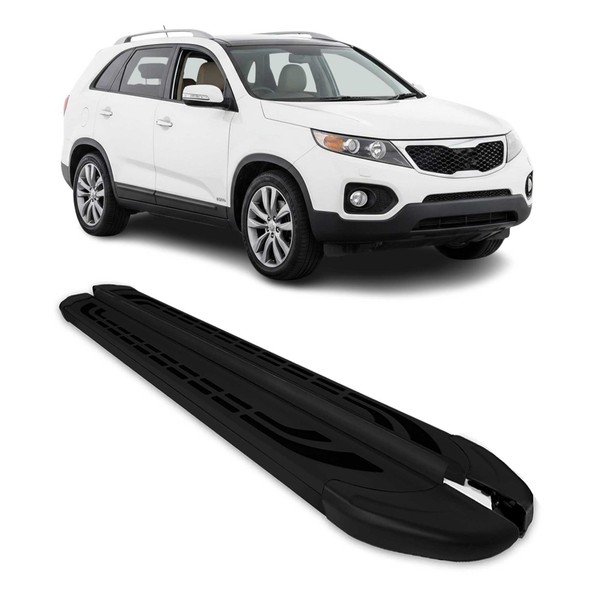 Trittbretter Schweller Seitenbretter FüR Kia Sorento 2 Xm 2010-2013 Alu Schwarz-image