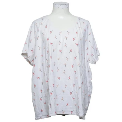 Yessica, t-shirt, taille : 52/54, blanc/rose, coton/élasthanne, imprimé, femm... - Photo 1/4