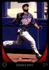 Denard Span 2011 Bowman #177 Minnesota Twins MLB READ FREE SHIPPING AutographDen