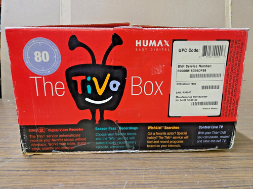 Tivo T800 DVR Recorder With Remote - Tested