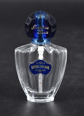 Guerlain Paris Empty Shalimar Eau de Toilette Spray Bottle .5 oz Bottle Fan Cap